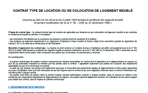 Bail de location meublée Word (.docx)